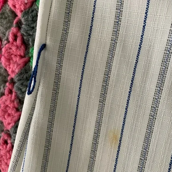 Vintage 80s Manhattan Plaza Bold Pinstripe Puff Sleeve Blazer Top USA Ma… - Picture 12 of 16